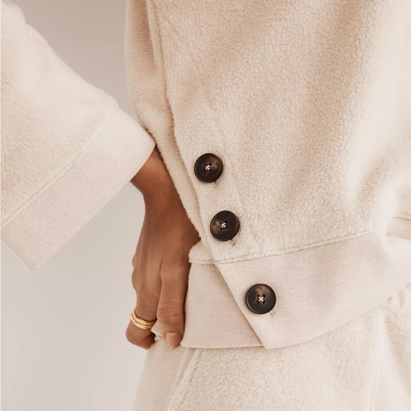 Madewell Brushed Side-Button Relaxed Sweatshirt - Picture 2 of 6